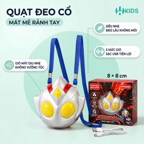 Quạt đeo cổ trẻ em hình siêu nhân Tj-31B