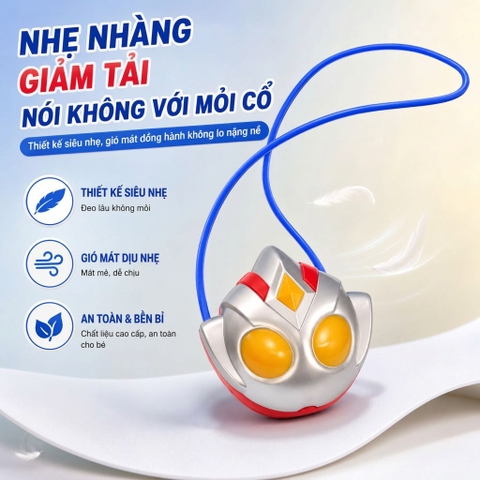 Quạt đeo cổ trẻ em hình siêu nhân Tj-31B