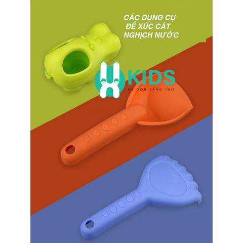 Vali Đồ Chơi Xúc Cát Cỡ Lớn Cho Bé – Bộ Chơi Cát Nước Hình Động Vật Nhiều Phụ Kiện