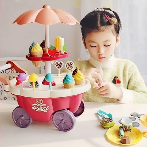 Xe Bán Kem Đồ Chơi 2 Tầng Có Nhạc Và Xoay