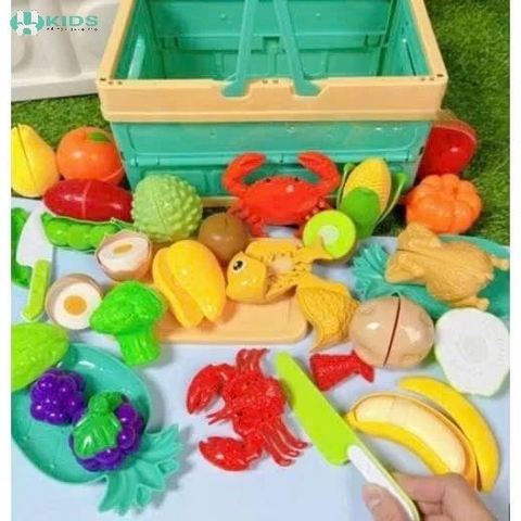 Bộ Đồ Chơi Cắt Rau Củ Guojia Toys 27 Chi Tiết