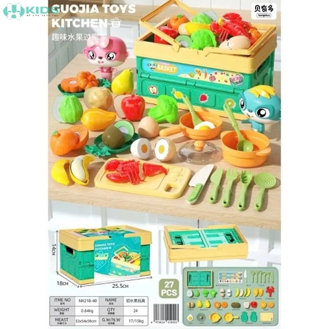 Bộ Đồ Chơi Cắt Rau Củ Guojia Toys 27 Chi Tiết