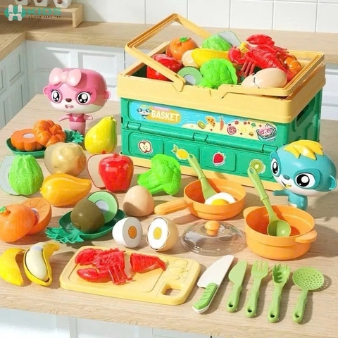 Bộ Đồ Chơi Cắt Rau Củ Guojia Toys 27 Chi Tiết