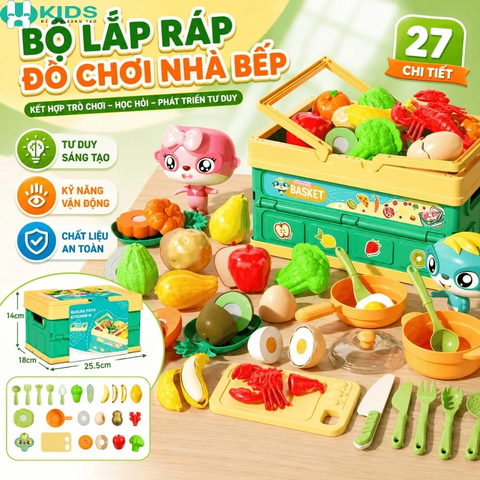 Bộ Đồ Chơi Cắt Rau Củ Guojia Toys 27 Chi Tiết