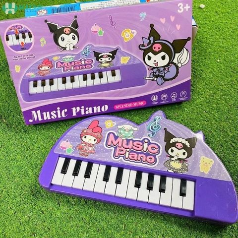 Đàn Piano Điện Tử Kuromi 22 Phím, Đàn Organ Mini Phát Nhạc Cho Bé Từ 3 Tuổi