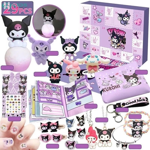 Hộp Quà Bất Ngờ Kuromi 24 Ô Dành Cho Bé