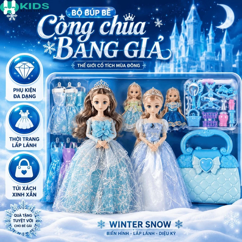 Bộ Búp Bê Công Chúa Băng Tuyết Cho Bé