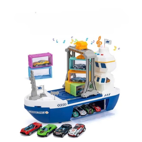 Tàu Chở Ô Tô Cỡ Lớn Kèm 12 Xe Con, Có Cần Cẩu Container Và Khoang Đựng Xe