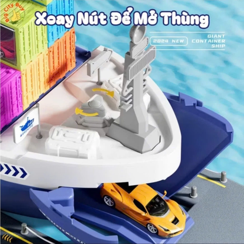Tàu Chở Ô Tô Cỡ Lớn Kèm 12 Xe Con, Có Cần Cẩu Container Và Khoang Đựng Xe