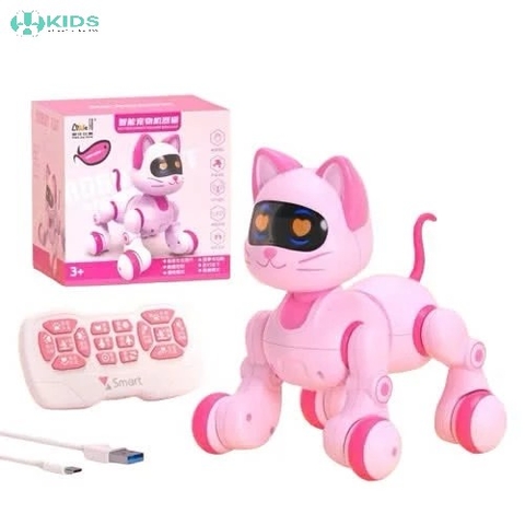 Robot Mèo Máy Điều Khiển Từ Xa, Có Nhạc Lập Trình Chuyển Động Dễ Thương Cho Bé