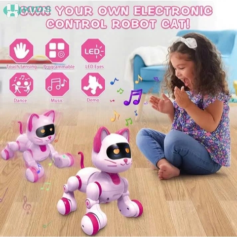 Robot Mèo Máy Điều Khiển Từ Xa Dễ Thương Cho Bé