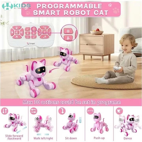 Robot Mèo Máy Điều Khiển Từ Xa Dễ Thương Cho Bé