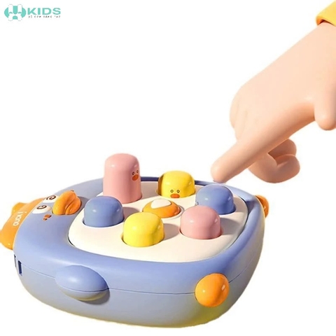 Đồ Chơi Đập Chuột Bấm Tay Hình Vịt, Trò Chơi Phản Xạ Giảm Căng Thẳng Mini