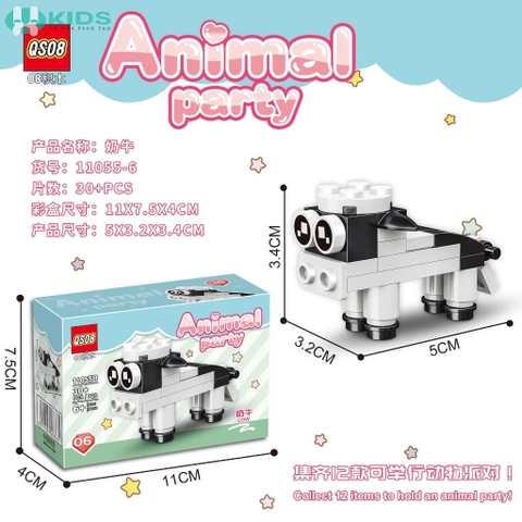 Bộ Xếp Hình Động Vật Mini QS08 Cho Bé