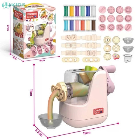 Máy Làm Mì Đất Nặn Dream Clay 22 Chi Tiết, Bộ Khuôn Làm Bánh Nhiều Hình