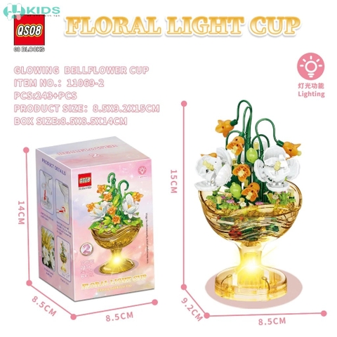Lốc 6 Hộp Xếp Hình Cốc Hoa Phát Sáng QS08