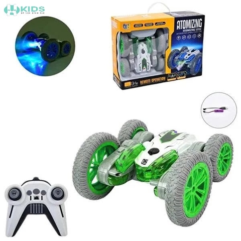 Xe Điều Khiển Từ Xa Xoay 360 Độ, Xe Địa Hình 2.4GHz Phun Sương Có Đèn