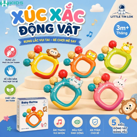 Xúc Xắc Động Vật Little Tin Lok Cho Bé Từ 3 Tháng
