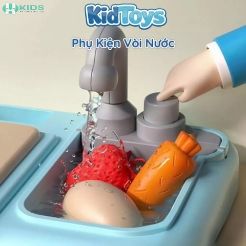 Bộ Đồ Chơi Nhà Bếp 36cm Có Khói Vòi Nước 33 Chi Tiết Cho Bé