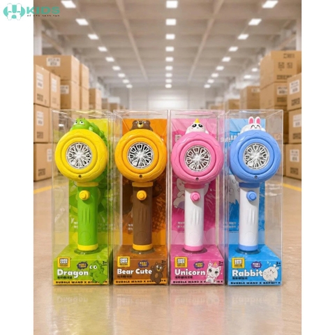 Bộ Bắn Bong Bóng Tự Động Có Đèn LED Hình Thú Cho Bé