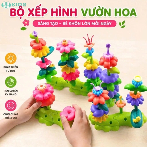 Bộ Lắp Ghép Vườn Hoa 93pcs, Đại Dương 76pcs Cho Bé 3+