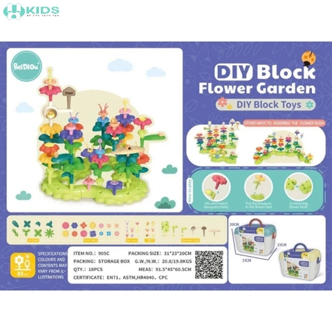 Bộ Lắp Ghép Vườn Hoa 93pcs, Đại Dương 76pcs Cho Bé 3+