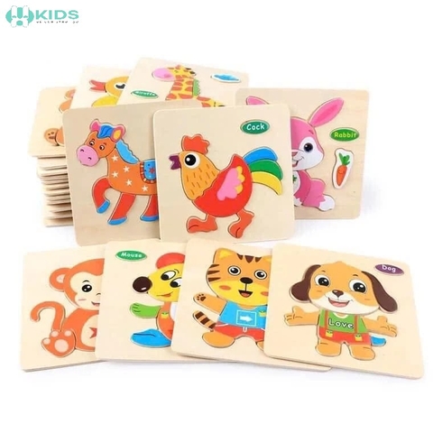 Tranh Ghép Hình 3D Bằng Gỗ Cho Bé