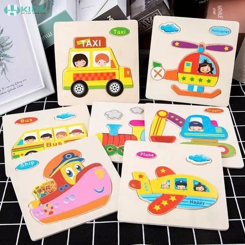 Tranh Ghép Hình 3D Bằng Gỗ Cho Bé