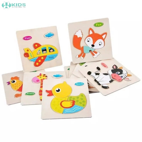 Tranh Ghép Hình 3D Bằng Gỗ Cho Bé