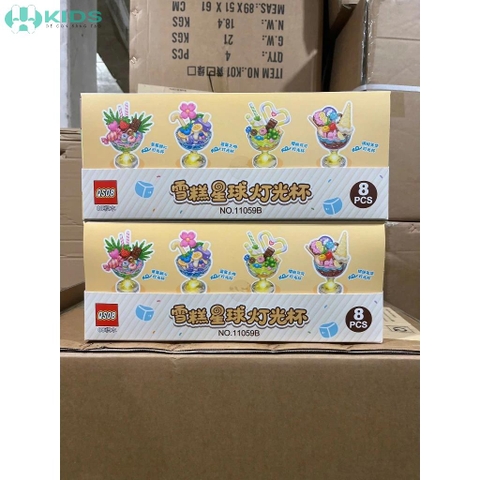 Bộ Xếp Hình Cốc Kem Phát Sáng QS08