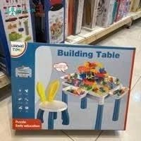 Bộ Xếp Hình Bàn Ghế Tai Thỏ Đa Năng 110 Chi Tiết Cho Bé