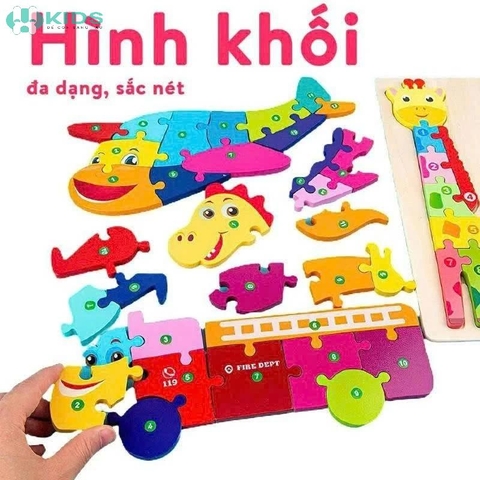Đồ Chơi Ghép Hình Gỗ Nổi Montessori Cho Bé