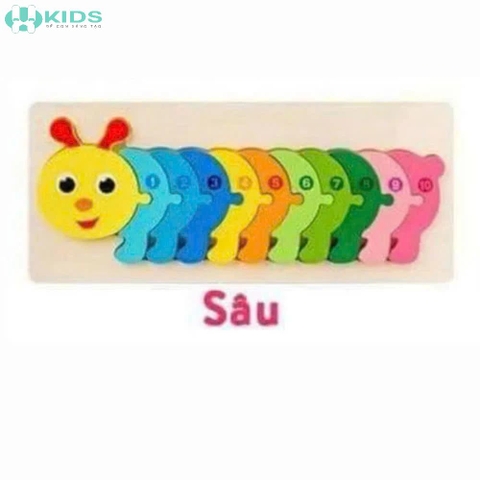 Đồ Chơi Ghép Hình Gỗ Nổi Montessori Cho Bé