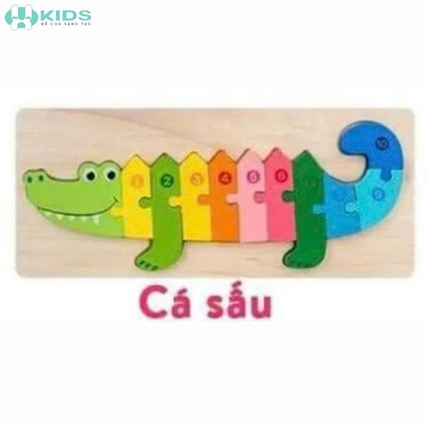 Đồ Chơi Ghép Hình Gỗ Nổi Montessori Cho Bé