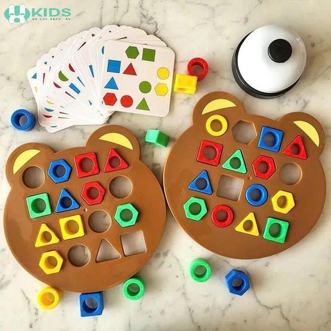 Đồ Chơi Bảng Gấu Lắp Ghép 2 Người Chơi Có Chuông