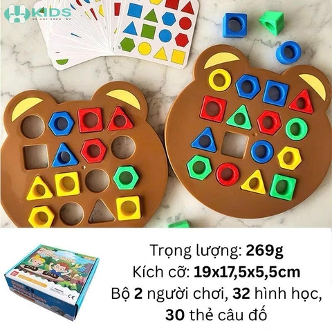 Đồ Chơi Bảng Gấu Lắp Ghép 2 Người Chơi Có Chuông
