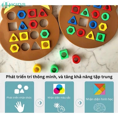 Đồ Chơi Bảng Gấu Lắp Ghép 2 Người Chơi Có Chuông
