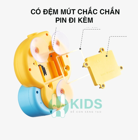 Vòi sen tắm phun nước tự động hình chú vịt dễ thương siêu tiện dụng cho bé