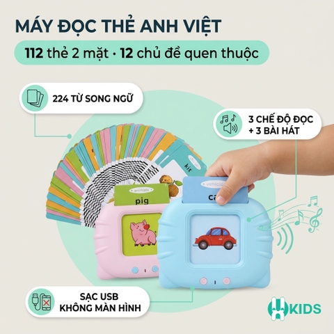 Máy Đọc Thẻ Song Ngữ X2-112 Cho Bé - Đồ Chơi XKIDS
