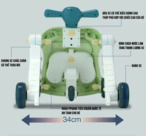 Xe tập đi đa năng 6in1 biến đổi 6 chức năng