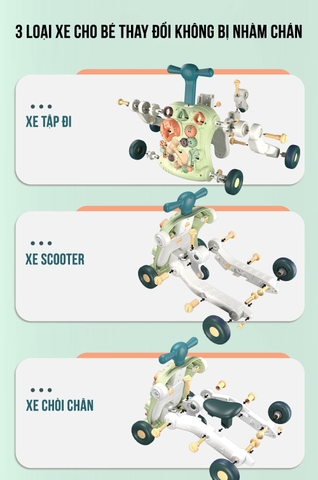 Xe tập đi đa năng 6in1 biến đổi 6 chức năng
