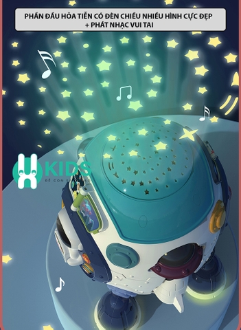 Đồ chơi tên lửa trẻ em phát nhạc cho bé