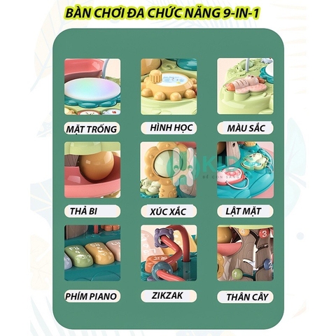 Bàn chơi phát nhạc đa năng 9in1 kết hợp trống, đàn piano