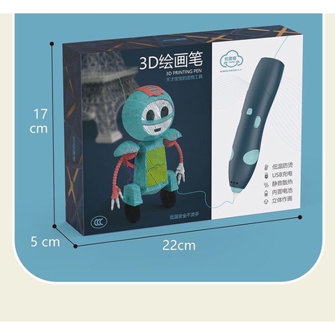 Bút vẽ 3D Pen tạo hình sáng tạo ở mọi không gian kèm phụ kiện tập vẽ