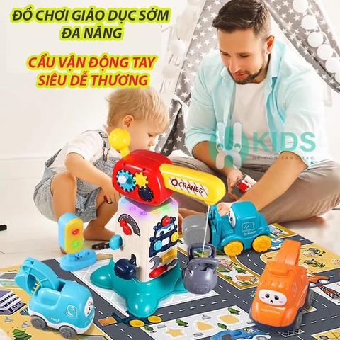 Đồ chơi cần cẩu vận động tay trẻ em