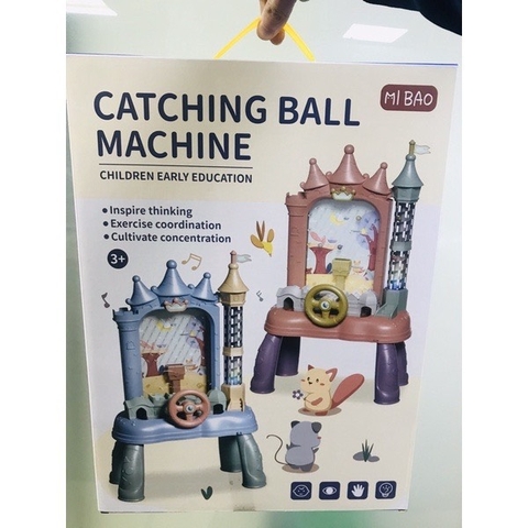 Đồ chơi giải trí pinball máy bắt bóng hình lâu đài kèm vô lăng ô tô có đèn có nhạc vui nhộn cho bé