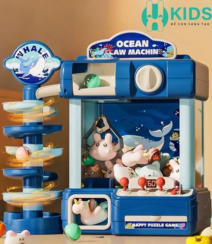 MÁY GẮP GẤU SIZE TO 2 IN 1 KÈM ĐƯỜNG RAY BÓNG LĂN PHIÊN BẢN MỚI GỒM RẤT NHIỀU GẤU ,BÓNG , XU SIÊU THÚ VỊ DÀNH CHO BÉ