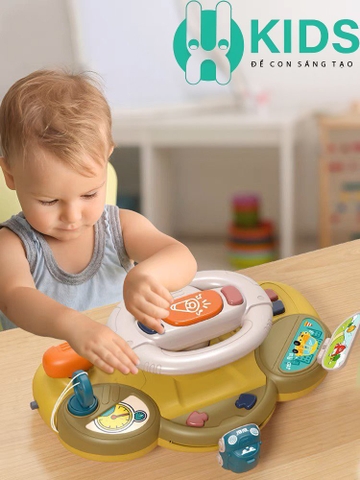 ĐỒ CHƠI GIÁO DỤC SỚM- VÔ LĂNG XE HƠI ĐIỆN TỬ CÓ ĐÈN NHẠC GIÚP BÉ RÈN LUYỆN TAY, PHÁT TRIÊN TƯ DUY CỰC THÚ VỊ