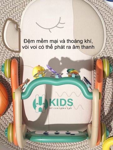 Thảm đạp nhạc, thảm nhạc nằm chơi cho bé sơ sinh đa năng kết hợp xe tập đi 3in1 có phím đàn piano cho trẻ em