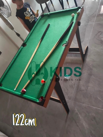 Bàn Bi-A Cao Cấp, Bàn bi a Gỗ Loại To Chân Gấp Gọn Chơi Siêu Hay Và Cực Vui Cho Trẻ Em Và Người Lớn